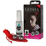 Металлические вагинальные шарики Geisha в комплекте с лубрикантом фото