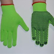 Перчатки Синтетика синяя, зеленая фото