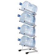 Стеллаж для хранения воды HOT FROST, на 4 бутыли, металл, серебристый, 250900402 фотография