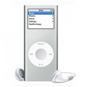 IPOD Nano 4 GB Silver Компактный цифровой плеер со встроенной флэш-память емкостью 4ГБ (240 песен) и 1.5 дюймовым цветным ЖК экраном. фото