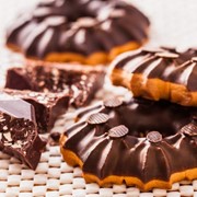Печенье в шоколадной глазури Клякса фото