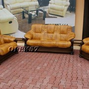 Кожаный диваны и кресло Dafya 3+2+1 фото