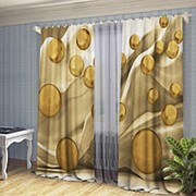 Комплект штор ТамиТекс «Золотые капли» фото