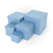 Комплект подарочных коробок “Голубой Wow Box“ 5 в1, 210х210х210 мм, 3391 фото
