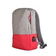 Рюкзак “Beam“, серый/красный, 44х30х10 см, ткань верха: 100% полиамид, подкладка: 100% полиэстер фото
