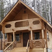 Установка деревянных домов. фото