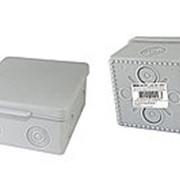 Распаячная коробка ОП 80х80х50мм, крышка, IP54, 7вх., без гермовводов, инд. штрихкод TDM фото