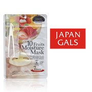 Японская маска для лица с экстрактами 10 фруктов Japan Gals Pure5 Essential 7 шт