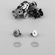 Кнопки магнитные, d 10 мм, 10 шт, цвет чёрный