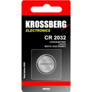 Литиевые кнопочные батарейки Krossberg Electronics - CR 2032 фотография