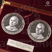 Серия памятных медальных монет “Путин и Шойгу“ фото