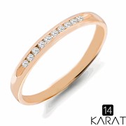 Золотое кольцо с бриллиантами 0,10 карат (Код: 16316) фото