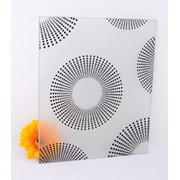 Триплекс с декором - Круги черные+серебро фото