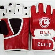 Перчатки ММА красно-белые кожа CliFF ULI-6030 Р: L фото