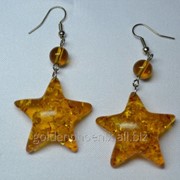 Сережки из пресованного янтаря 36408562 фото