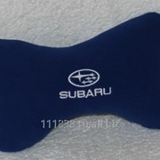 Подушка подголовник Subaru синяя фотография
