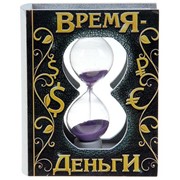 Песочные часы “Время – деньги“ в деревянном корпусе фото