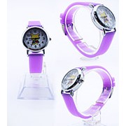 Детские часы с мышонком (фиолетовый ремешок)