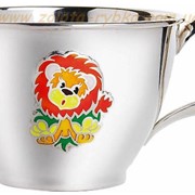 Cеребряная чашка “Львенок“. Серебро 925 пробы фото