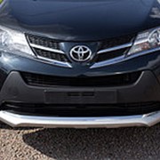 Накладки на передний бампер Toyota RAV4 2013-2015 (под фару)