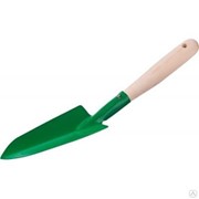 Совок посадочный РОСТОК с деревянной ручкой,узкий, рабочая часть 160мм 39605 фото