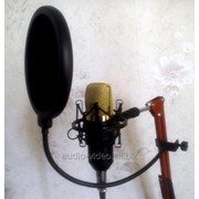 Конденсаторный микрофон ISK-BM800+паук,попфильтр,звуковая карта,стойка фотография