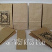 Упаковка для пищевых продуктов: Бумажные пакеты с дном 1 слойные под сыпучие пищевые продукты, Пакеты-саше разных размеров и форм: багет, уголок, кармашек фото