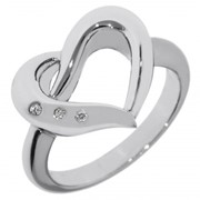 Кольцо Серебро 925, 3 бриллиант -0,03 фото