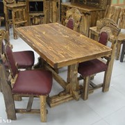 Набор столовой мебели из массива дерева фото