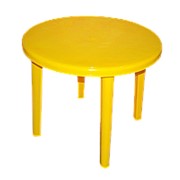 Стол "Romantik" круглый жёлтый Т209 D85,5см h71,5см