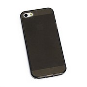 Силиконовый чехол «LP» для iPhone 5/5s/SE TPU Case (черный прозрачный) европакет фото