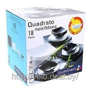 Столовый сервиз Quadrato Blanc/Noir 19 предметов фотография