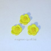 Фигурка из мастики Цветок Весенний d 25 желтый фото
