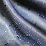 Ткань подкладочная цвета Сапфир с мелкими листочками фото