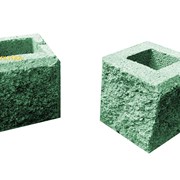 Сплитерный блок “рваная половинка“ зеленый фото