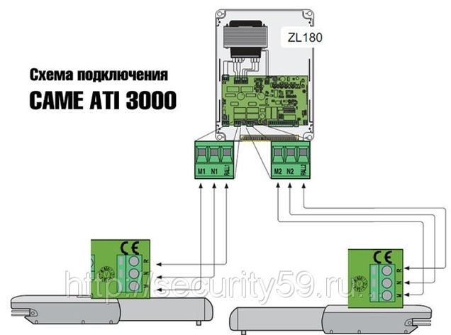 Zf1n блок управления came схема Came ATI 3000 - линейный привод Came в Перми (Приводы для ворот) - ИННОВАЦИЯ на 