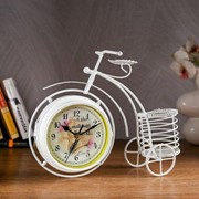 Настольные часы “Велосипед“ с подсвечником фотография