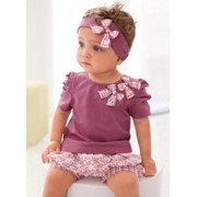 Одежда детская Purple baby girl 3-piece set: bowknot headband + shirt + floral printed shorts/ Hot selling design, код 853402269 фото