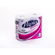 Туалетная бумага PAPIA Deluxe белая 4 слоя, 4шт