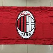 Флаг футбольный Милан 90х150 см фотография