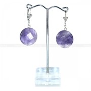 Серьги Аметист ограненный 150014 фото