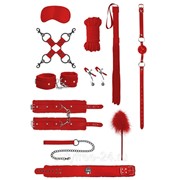Красный игровой набор БДСМ Intermediate Bondage Kit фото