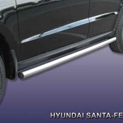Пороги d57 труба из нержавеющей стали Hyundai Santa Fe (2010) HSFN008