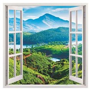 Фотообои К-115 'Вид из окна' (4 листа), 140 x 140 см