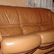 Комплект кожаный диван + кресла 3+1+1