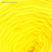 Пряжа трикотажная широкая 50м/160гр, ширина нити 7-9 мм (340 ярко-желтый) фото