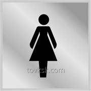 Табличка из нержавейки туалет женский, код товара A26011 фотография