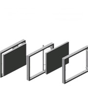 Люки под плитку, модель “Euro-M“ с сдвижной петлей, EM-2 400x500 фото