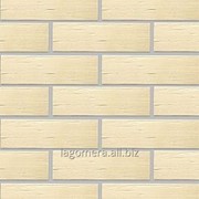 Плитка клинкерная фасадная с ласточкиным хвостом Песочный, Белая глазурь