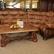 Кожаный угловой диван Cezar 3,2 на 2.7 м. фото